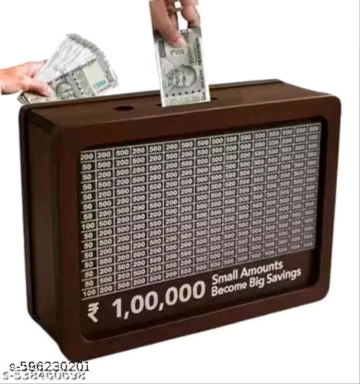 Wooden Money Bank Box