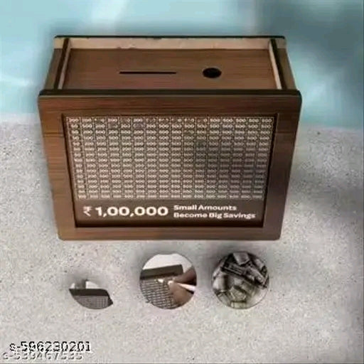 Wooden Money Bank Box